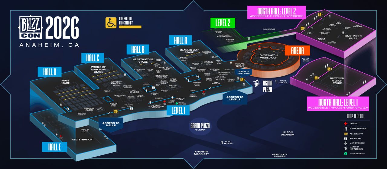 Карта BlizzCon 2026. Источник: Blizzard