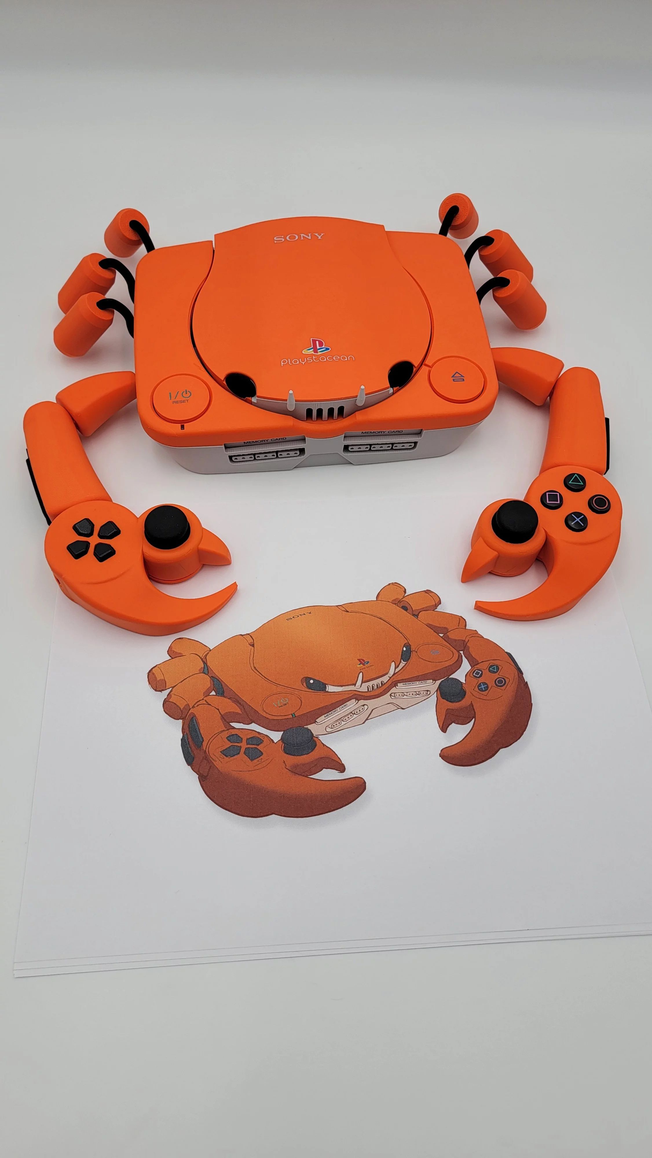 Консоль PlayStation в виде краба от GingerOfMods по концепт-арту Anh Dang. Источник изображения: x.com/GingerOfMods