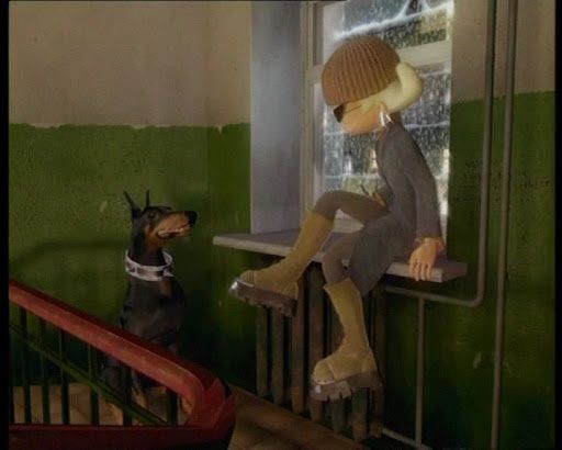 Кадр из клипа песни «Снег идет»