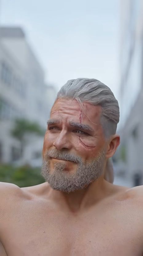 Косплеер Бен Maul Шамма на Gamescom 2026 в образе Геральта из Ривии в ванной. Источник: The Witcher YouTube