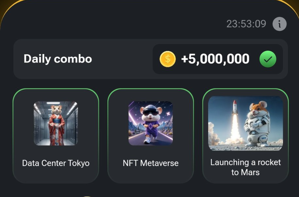 Комбо карты в Hamster Kombat (Хомяк) на 26–27 августа