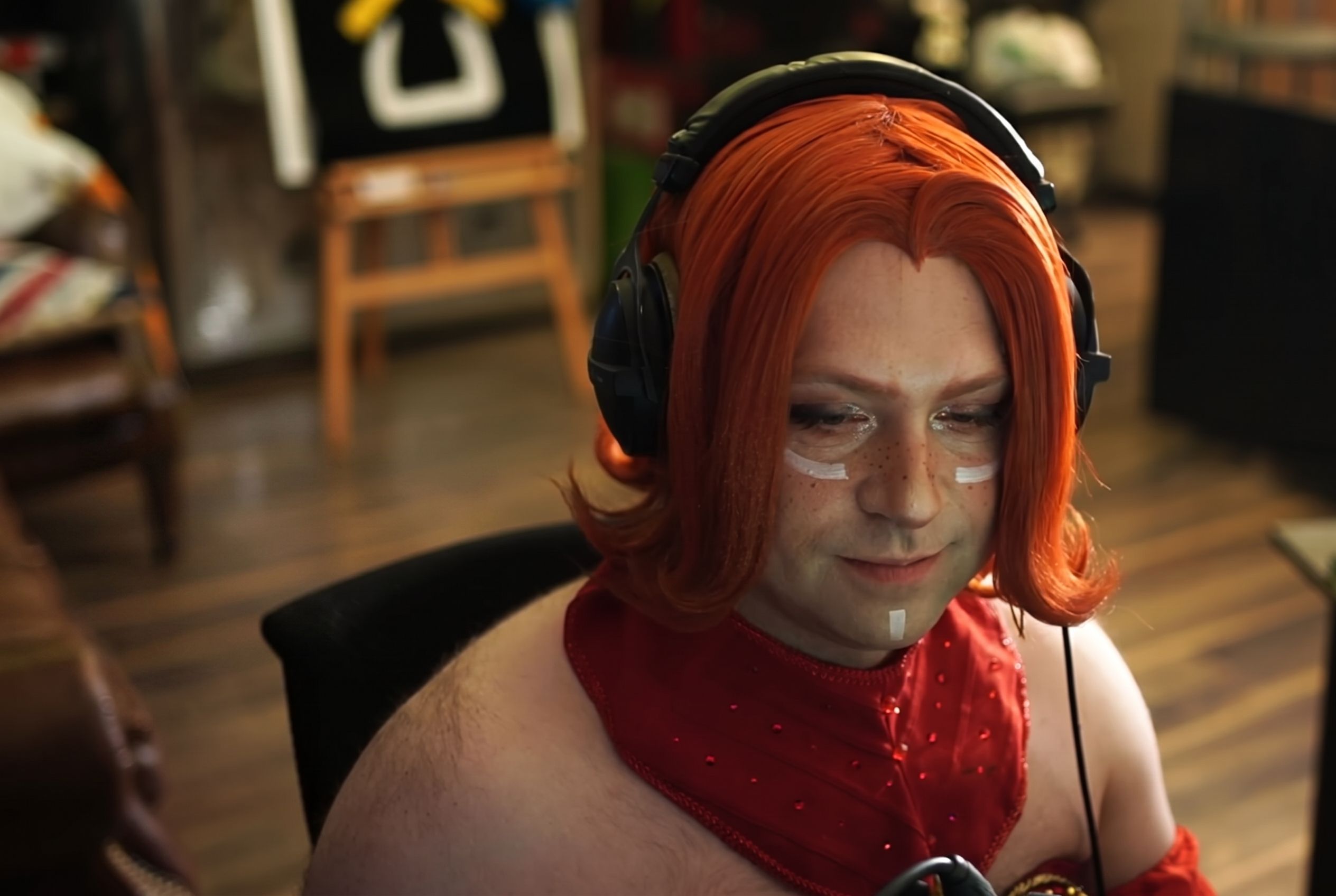 Косплей на Lina от NS. Косплеер: Ярослав NS Кузнецов. Источник: Twitch just_ns