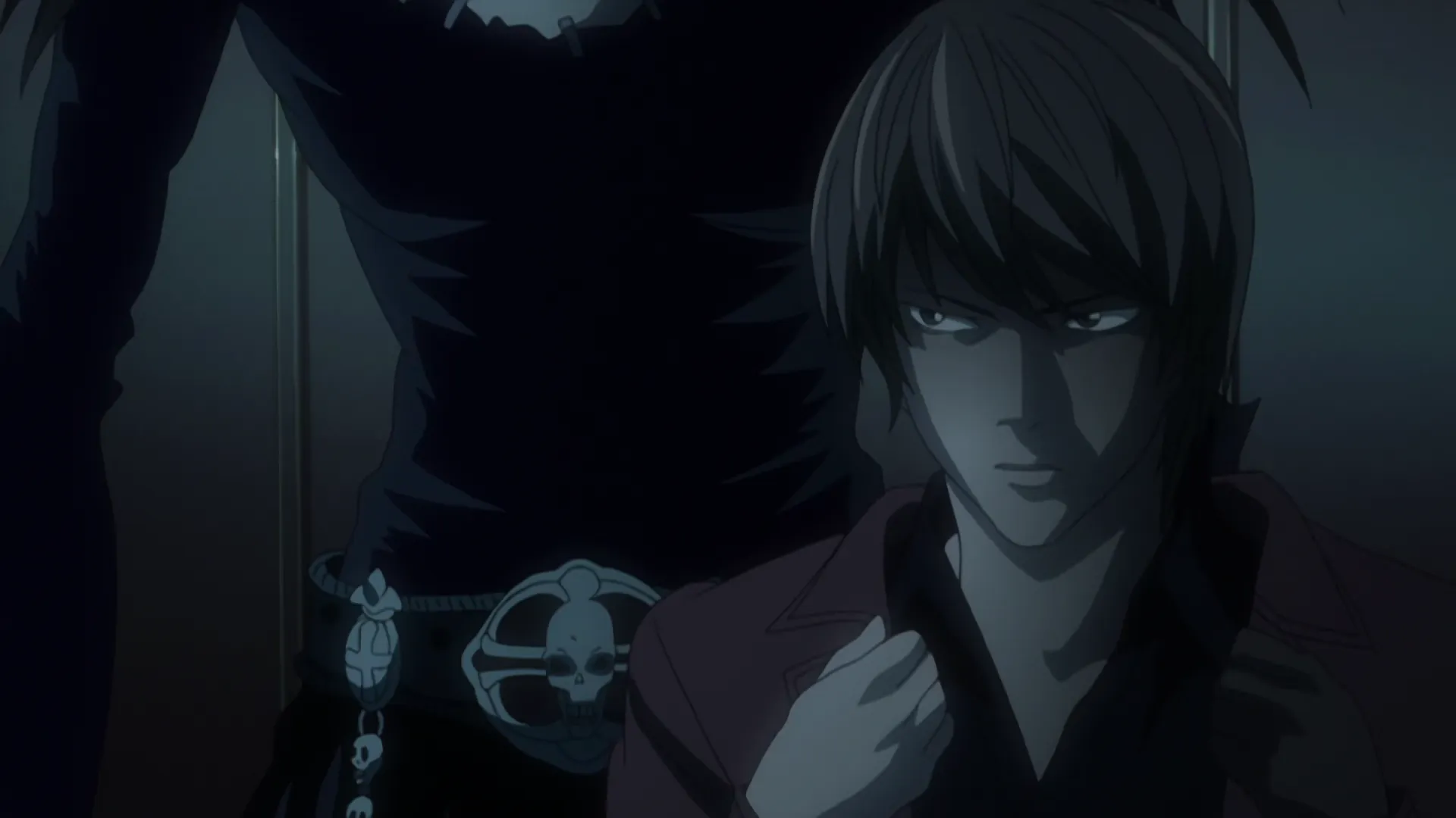 Кадр из аниме «Тетрадь смерти»