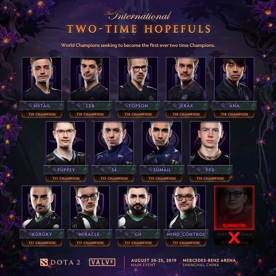 MATUMBAMAN после вылета Chaos выбыл из числа претендентов на второй титул чемпиона The International | Источник: твиттер Викрама Редди