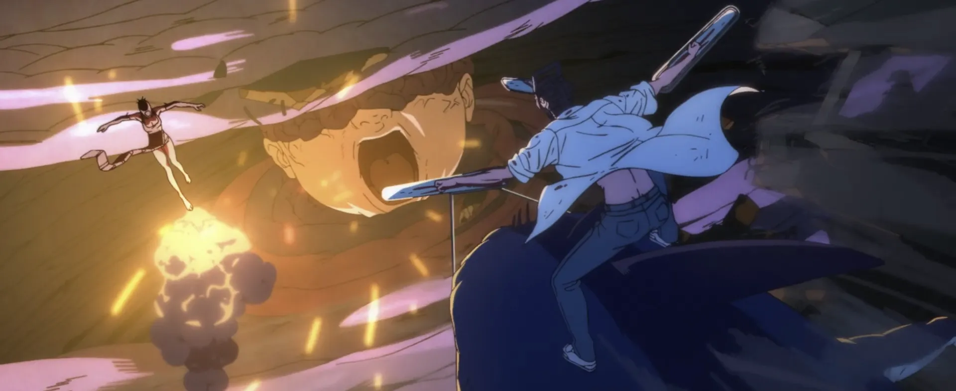 Кадр из трейлера аниме «Человек-бензопила. Фильм: История Резе»