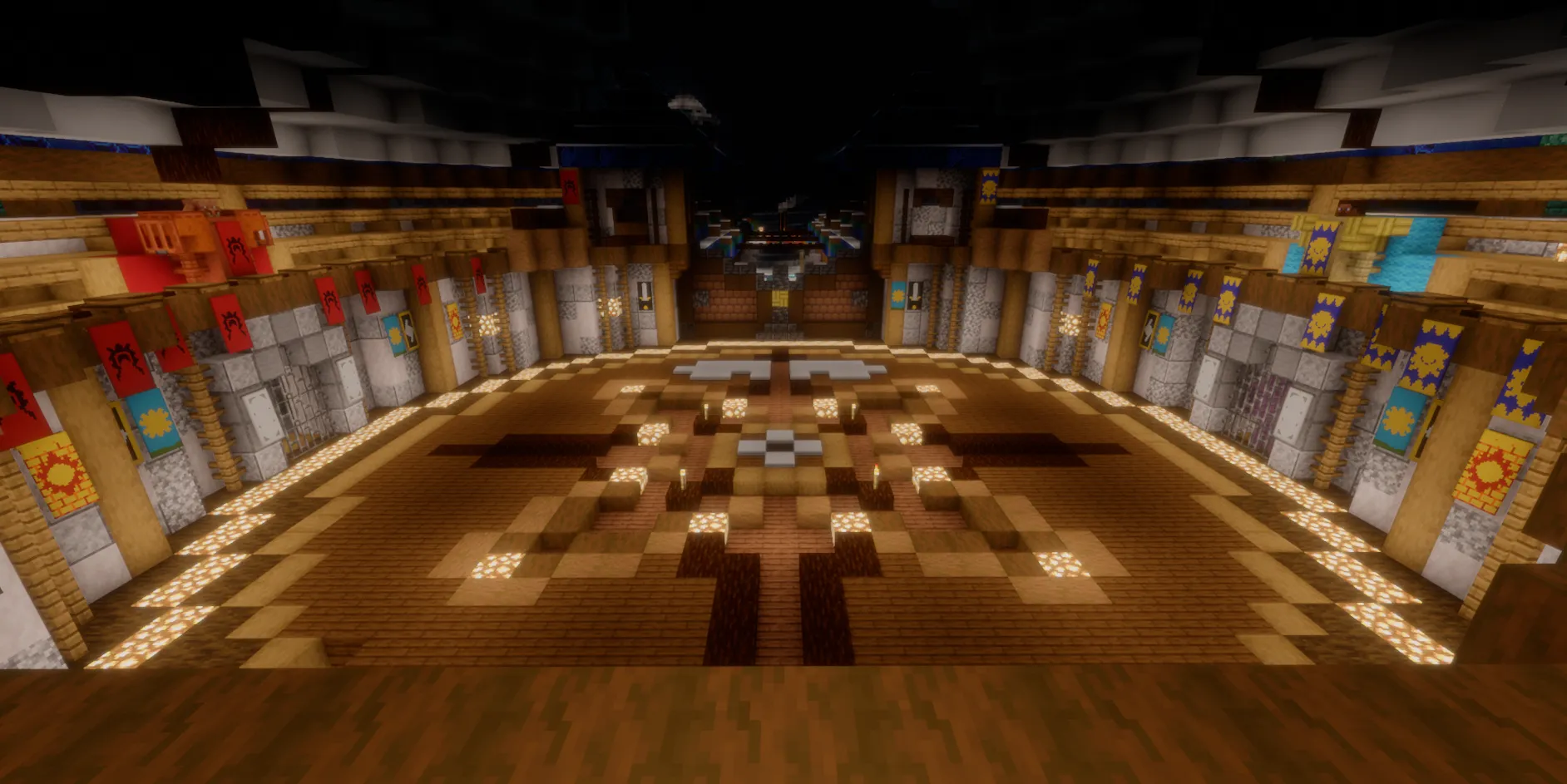 Ристалище Серебряного турнира из World of Warcraft в Minecraft. Источник: reddit