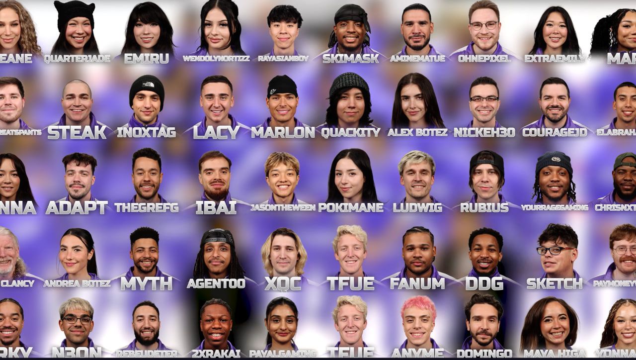 Часть стримеров, поучаствовавших в челлендже от MrBeast. Источник: MrBeast на YouTube