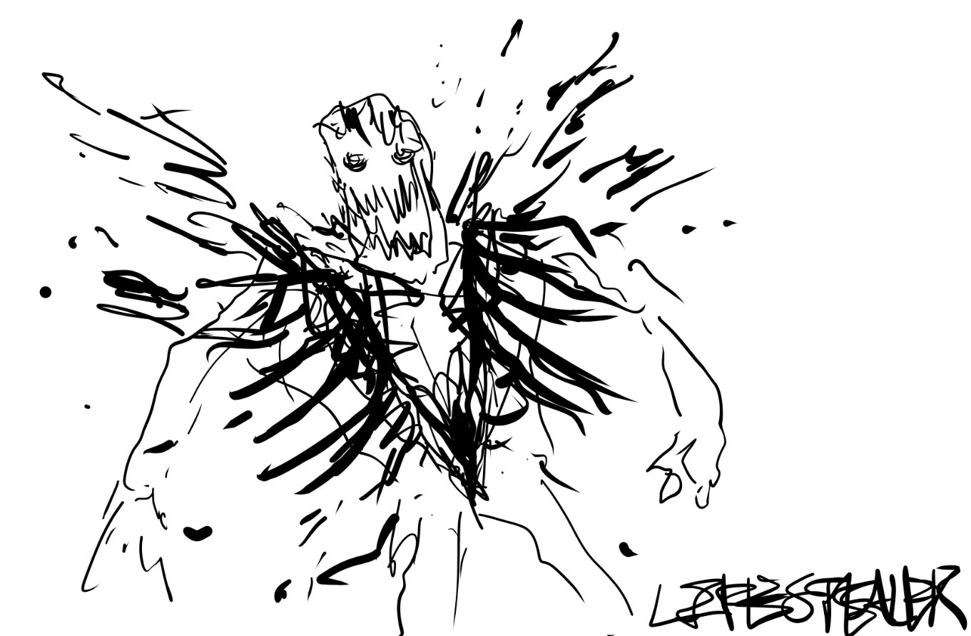 Рисунки героев Dota 2 за минуту. Автор: LiquidEV. Источник: imgur.com