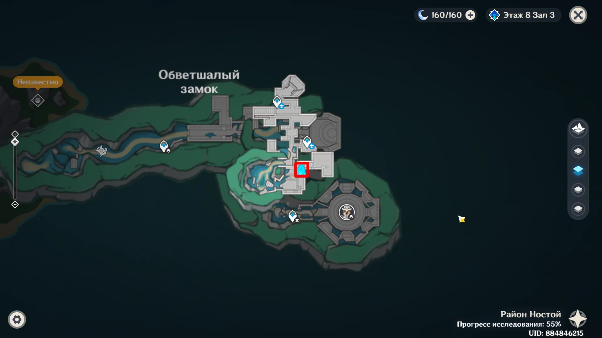 Местоположение полки на карте