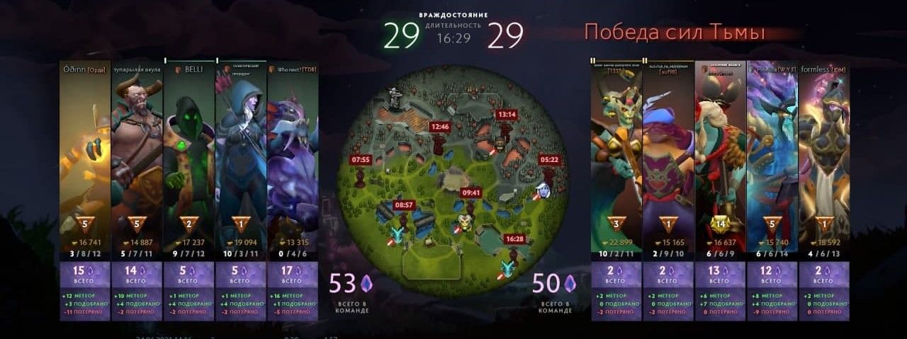 Medusa собрала всего два кристалла за игру, но это не помешало ей с легкостью убить Slardar, который коллекционировал камни и был под рядом бонусов