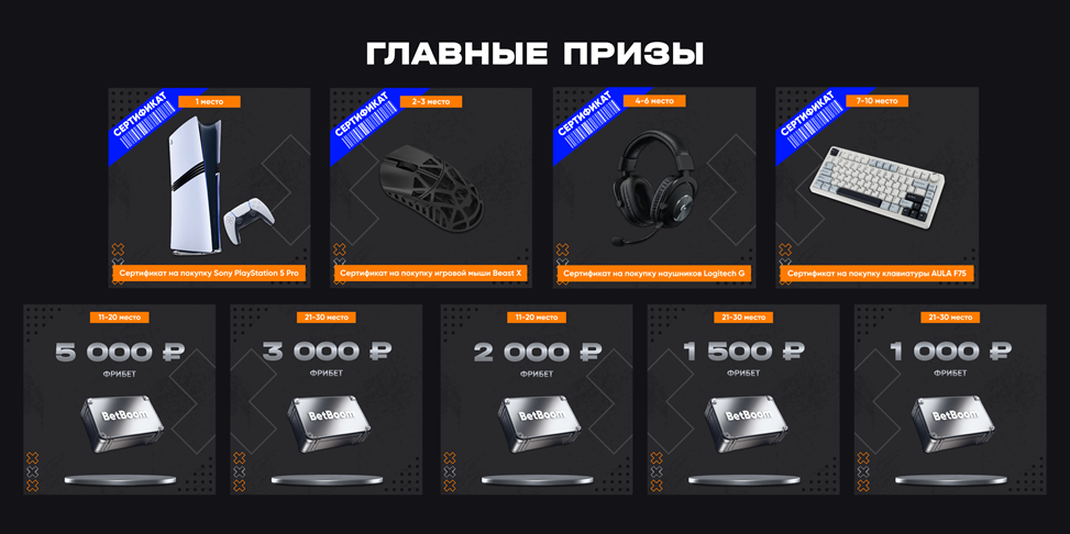 Призы в конкурсе