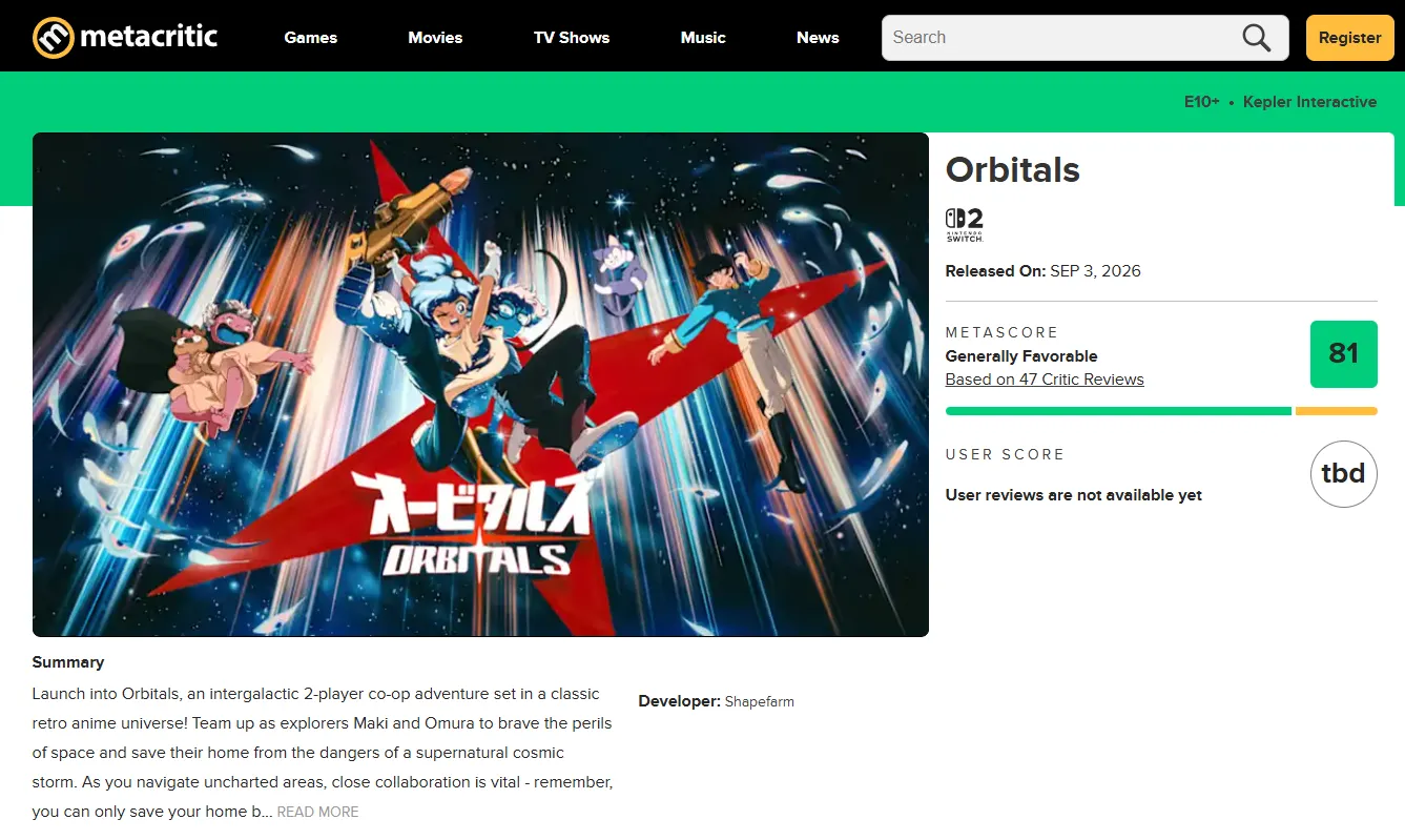 Оценки Orbitals. Источник: Metacritic