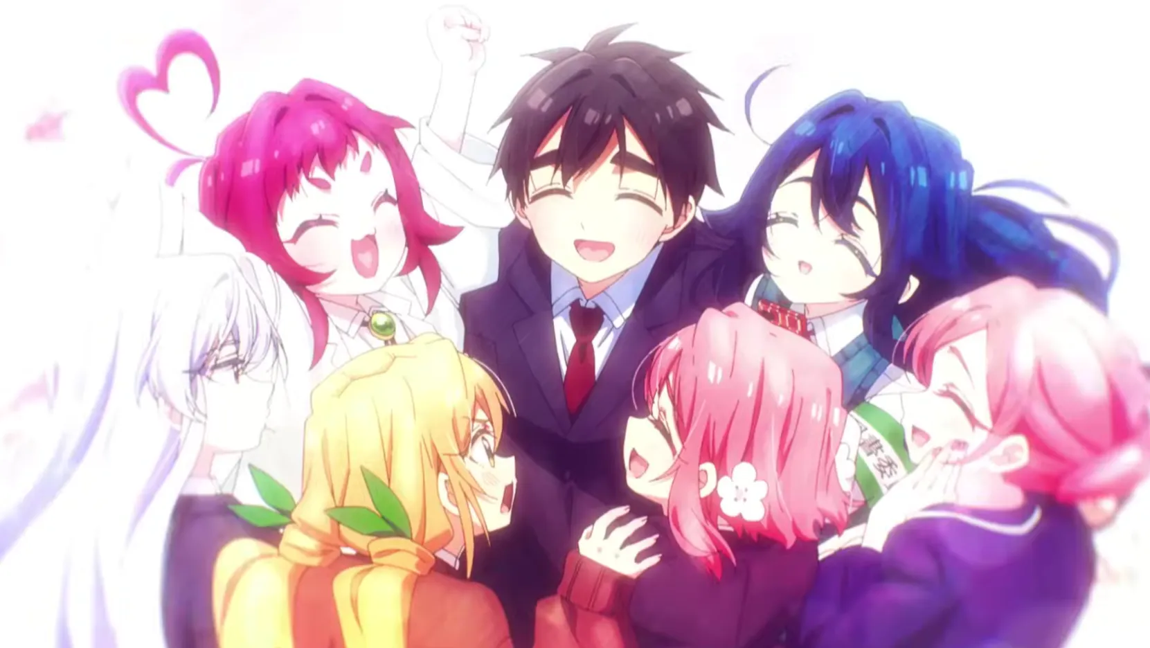 Кадр из аниме «Сто девушек, которые очень-очень-очень-очень-очень сильно тебя любят»