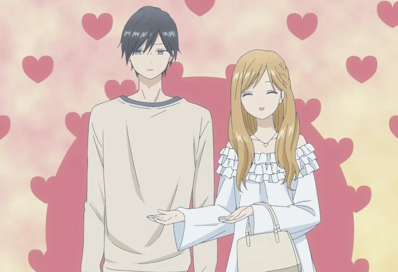 Кадр из аниме «Моя любовь 999 уровня к Ямаде»
