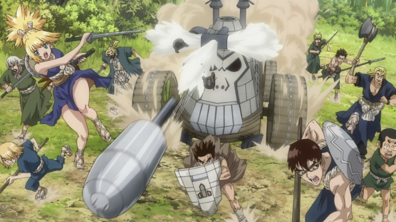 Кадр из аниме «Доктор Стоун»