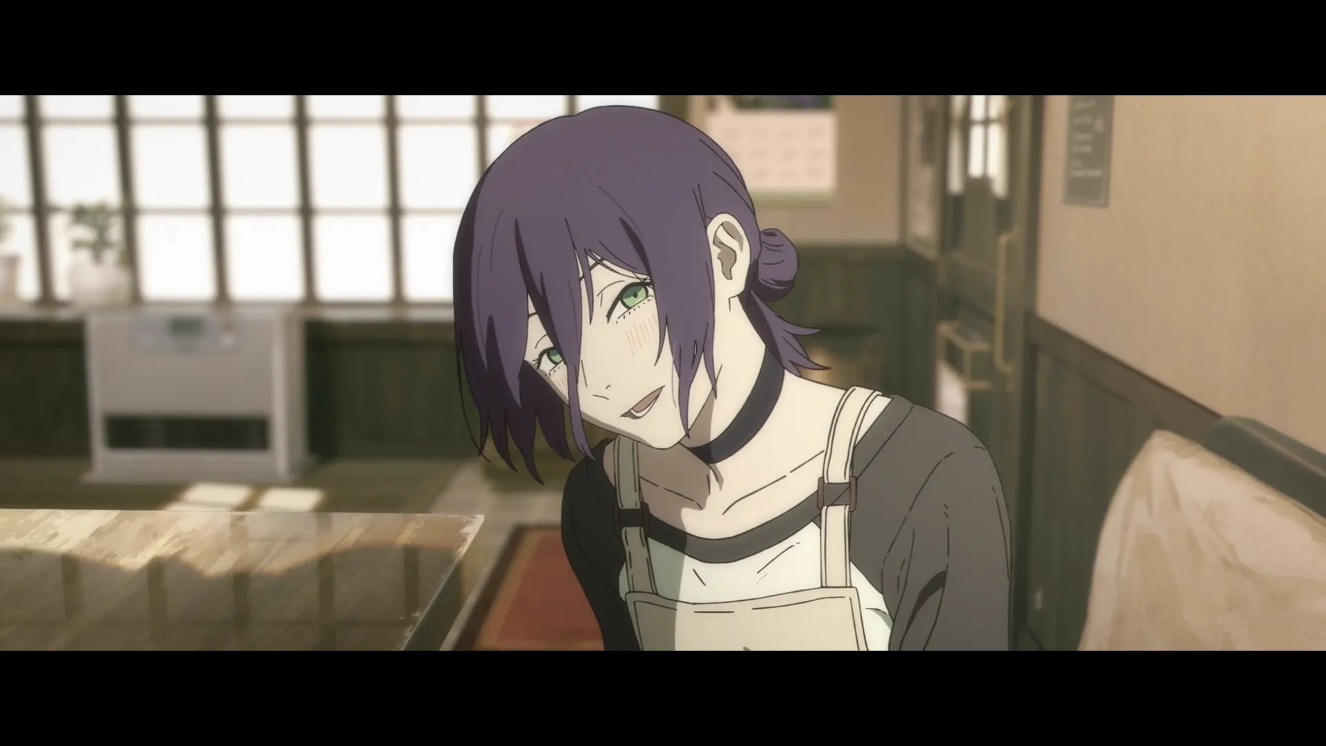 Кадр из аниме «Человек-бензопила. Фильм: История Резе»