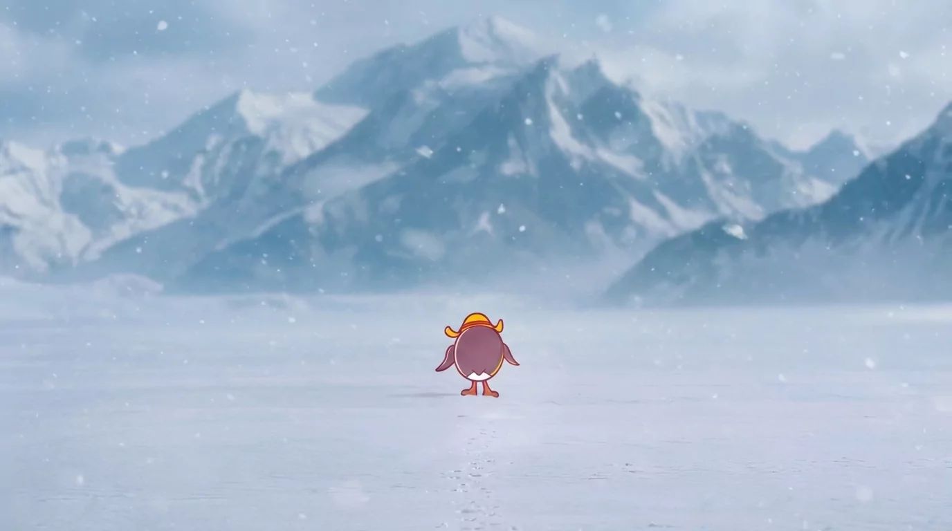 «Смешарики» воссоздали мем про пингвина. Источник: мультфильм «Смешарики»