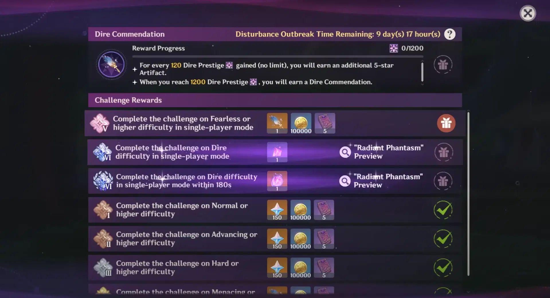 Скины на оружие можно получить после прохождения шестой сложности Мрачного натиска. Источник: Genshin Impact