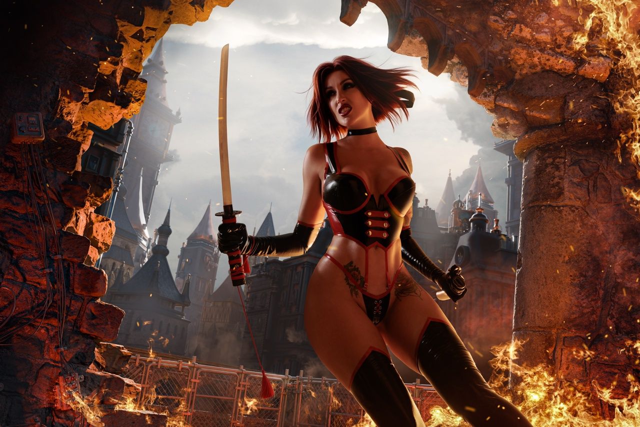 Косплей на Рейн из игры BloodRayne. Косплеер: Лера Химера. Источник: «ВКонтакте»