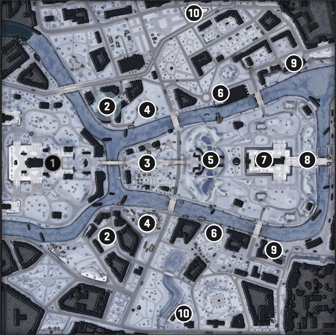 Ключевые точки на карте «Калининград»