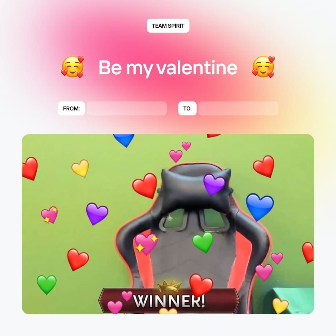 Валентинки от Team Spirit. Источник: twitter.com/Team__Spirit