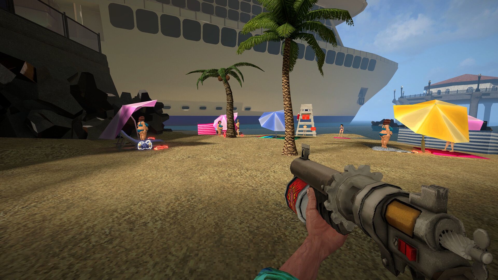 Скриншот из DLC These Sunny Daze для POSTAL: Brain Damaged. Источник: Steam