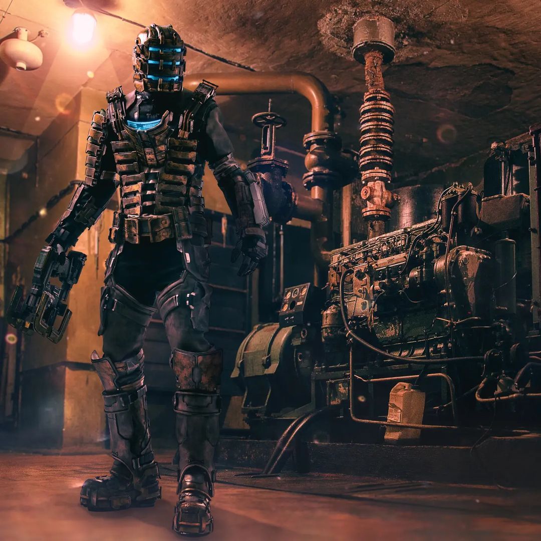 Косплей на персонажа Dead Space Remake в броне третьего уровня. Автор косплея: Peep_cosplay. Источник: социальные сети модели