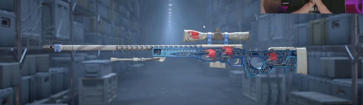 AWP | Gungnir и стикерами iBUYPOWER Esports, скрафченный Evelone | Скриншот: стрим Evelone