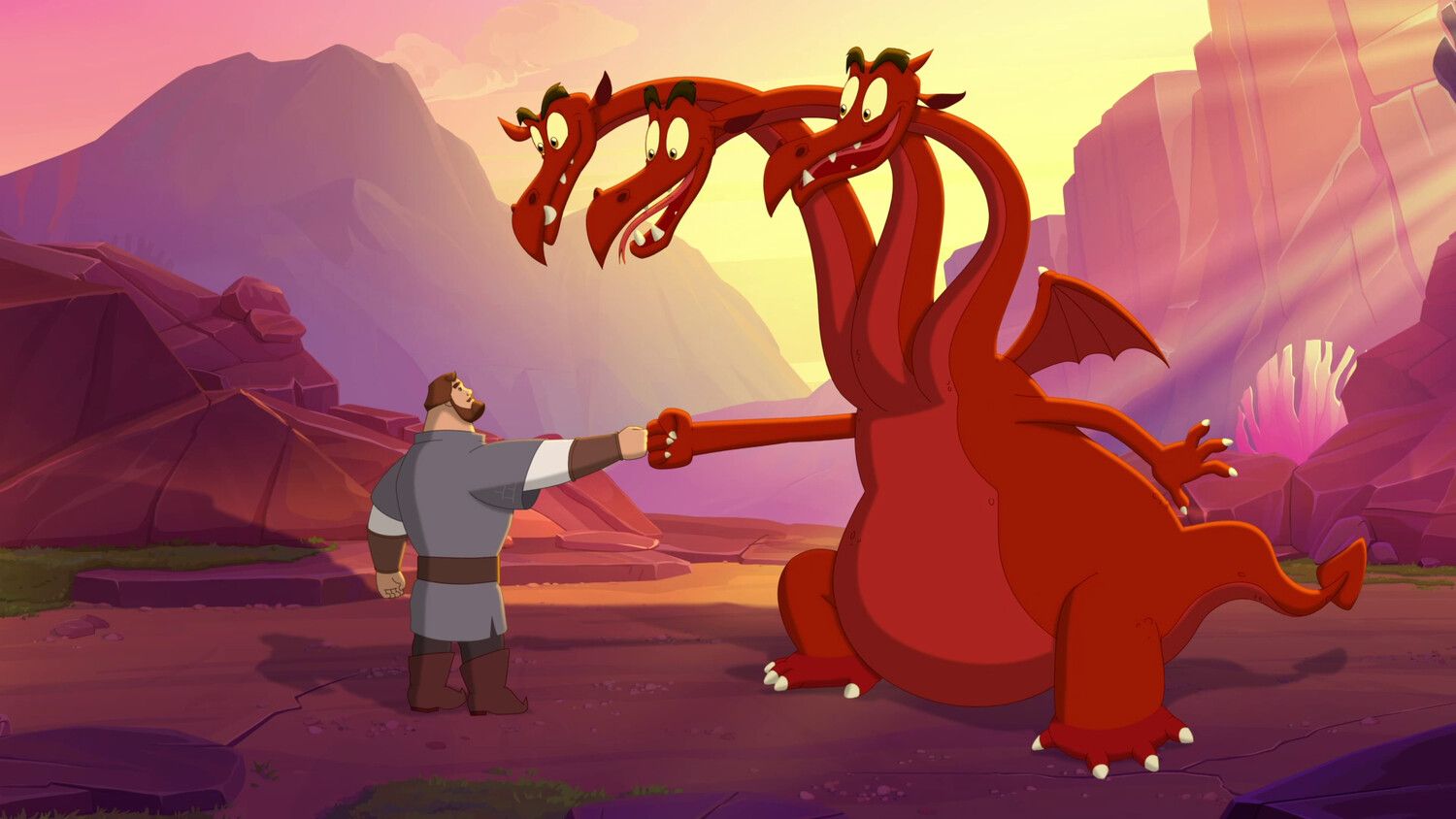 Кадр из мультфильма «Три богатыря и Пуп Земли»