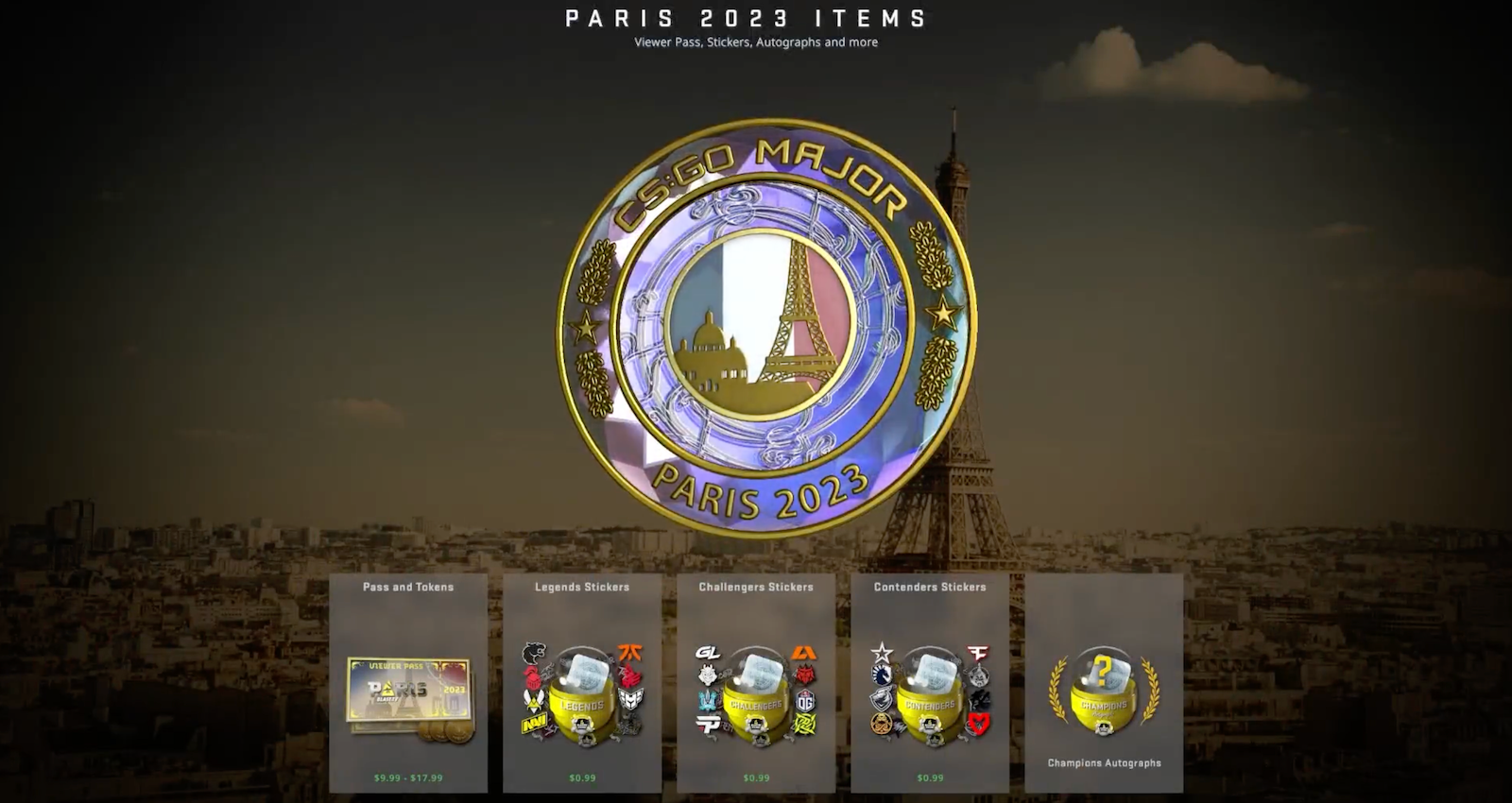 Наклейки с BLAST.tv Paris Major 2023 на момент публикации материала до сих пор продаются в CS:GO — ивент прошел в мае
