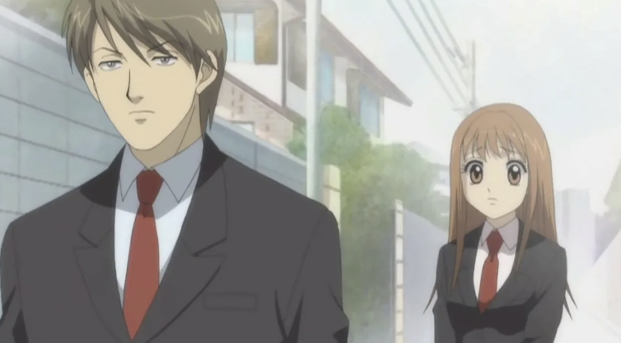 Кадр из аниме «Озорной поцелуй»