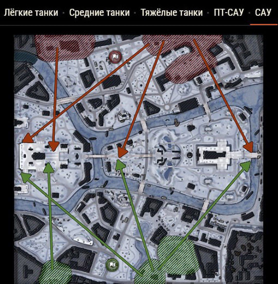 Схема раскатки для ПТ-САУ