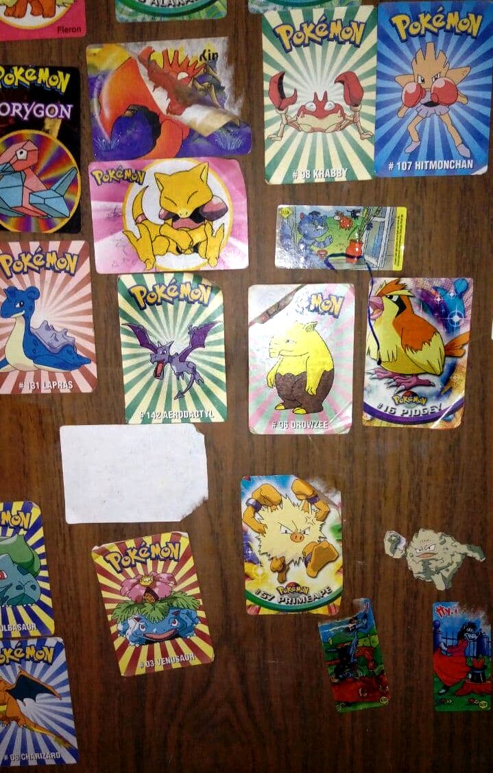 Призрак моего детства (наклейки покемонов на задней части дверки тумбочки)