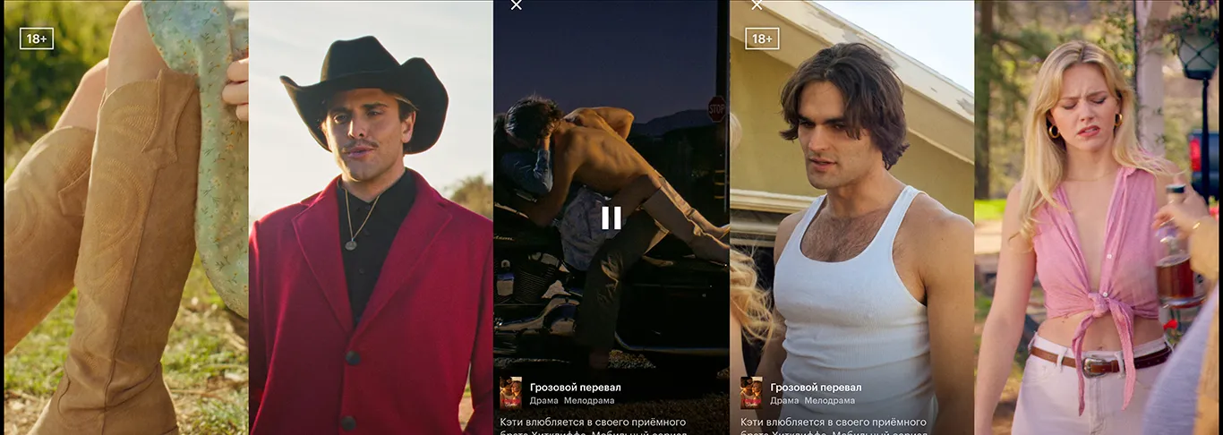 Да, я вижу значок паузы. Но ничто в мире не заставит меня включить один из этих сериалов заново, чтобы сделать другой скриншот | Источник: кадры из сериала «Грозовой перевал»