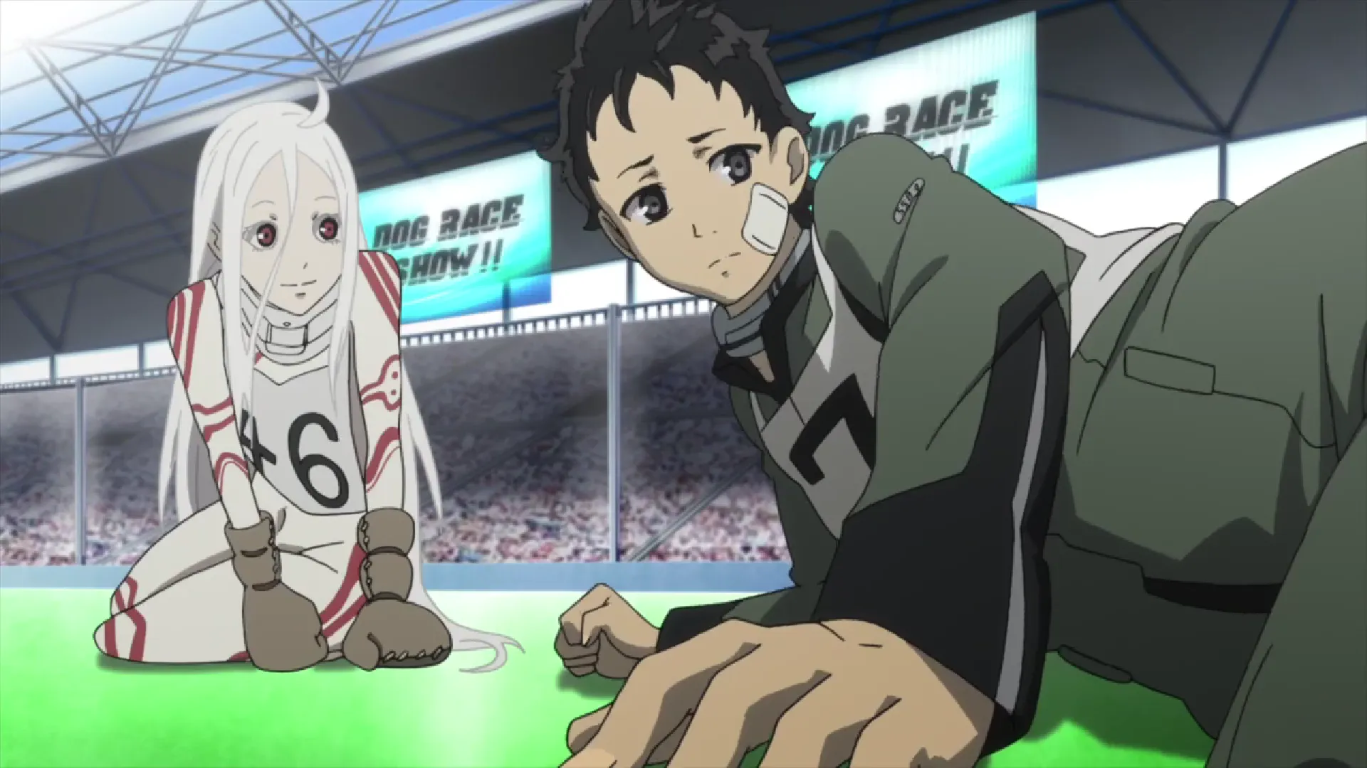 Кадр из аниме «Страна чудес смертников»