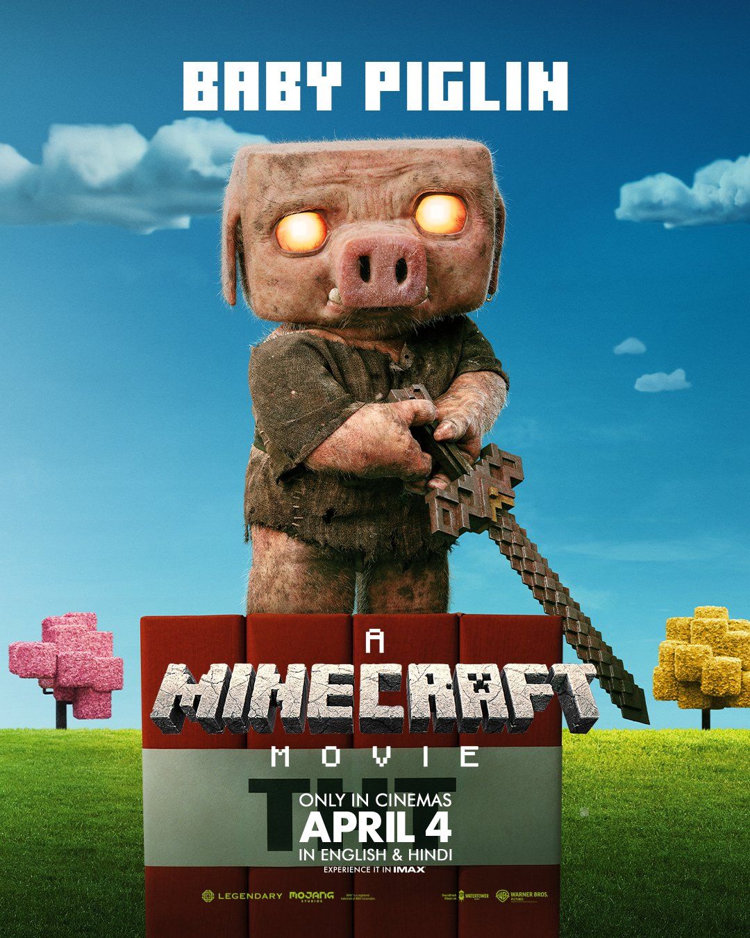 Постер фильма «Minecraft в кино» | Источник: x.com/warnerbros