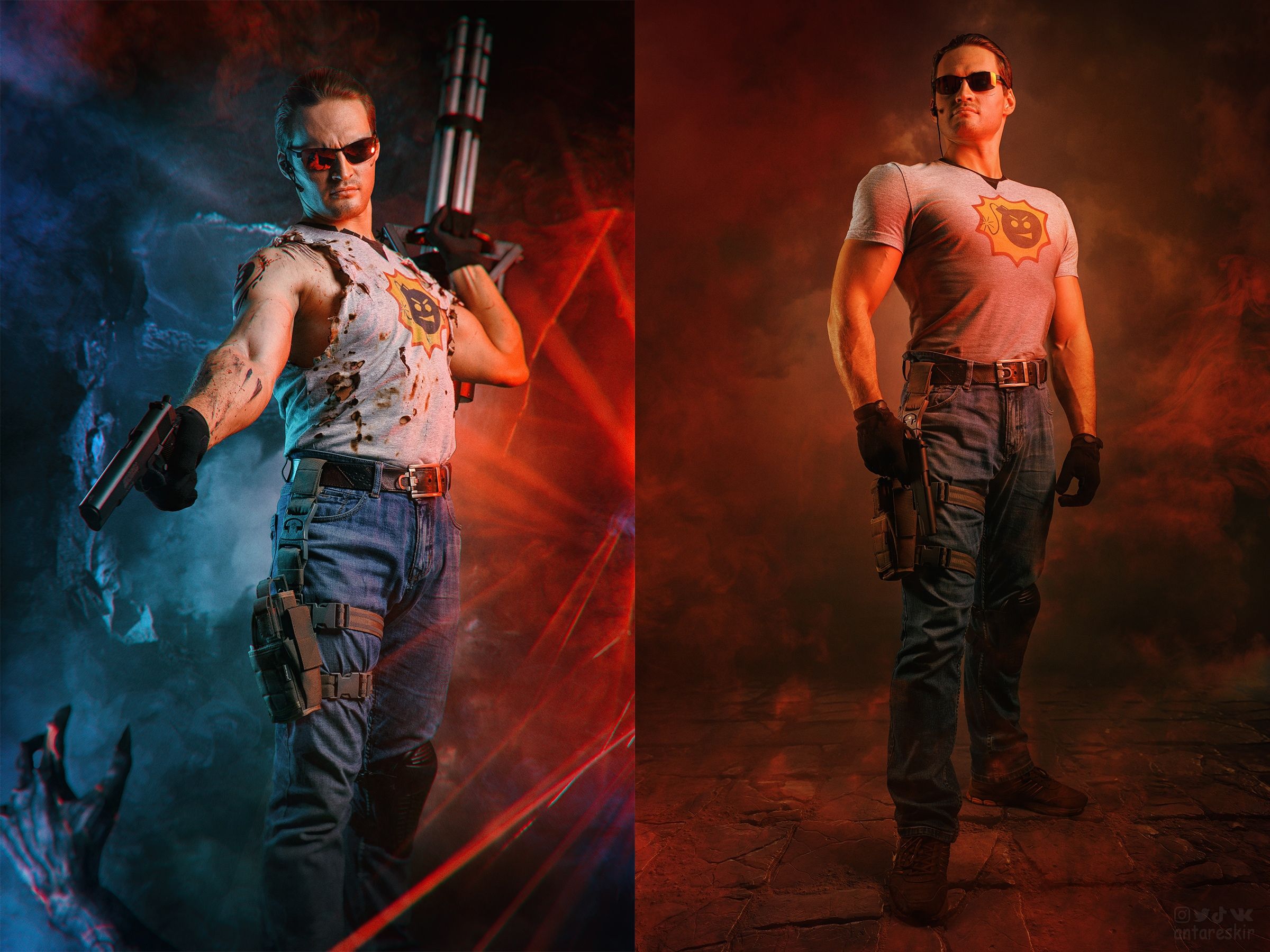 Мужской косплей на Сэма Стоуна из Serious Sam 3: BFE. Косплеер: Кирилл Подскрёбкин. Фотограф: Евгений Накрышский. Источник: vk.com/antareskir