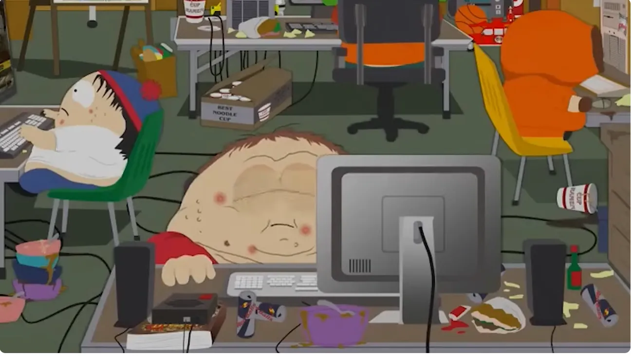 Кадр из «Южного парка» — серии под названием «Занимайтесь любовью, а не Warcraft’ом»