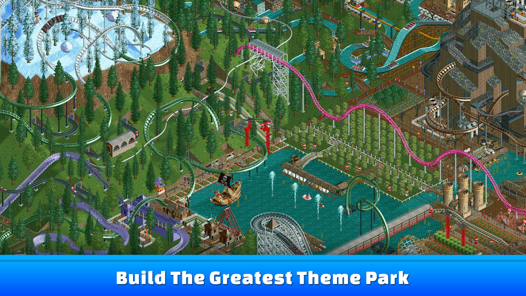 Скриншот из RollerCoaster Tycoon Classic. Источник: Play Market