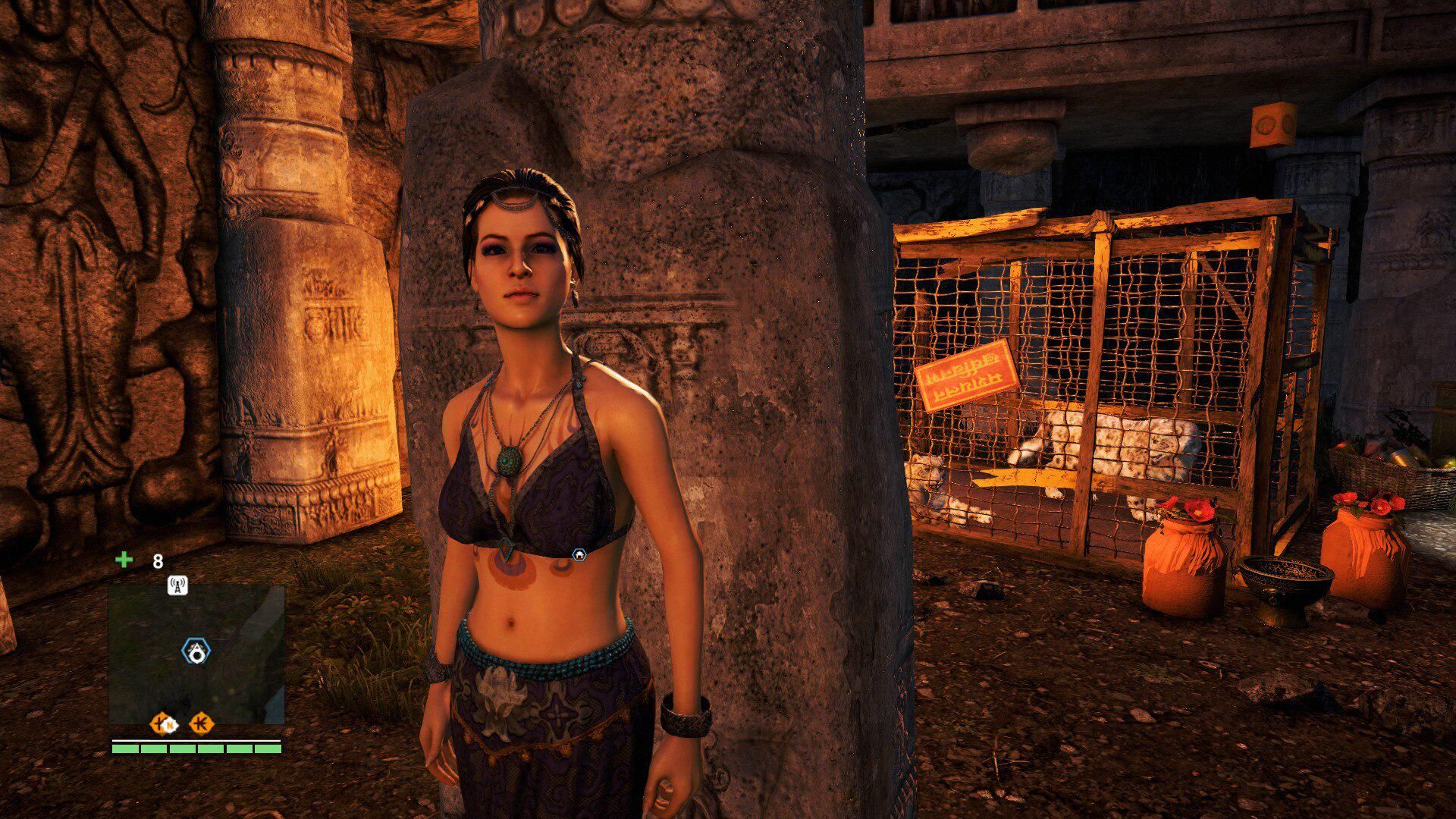 Прислужница Нур Наджар после патча в Far Cry 4 | Источник: reddit.com/r/farcry/comments/1jqthqe/far_cry_4_censored_update_pc