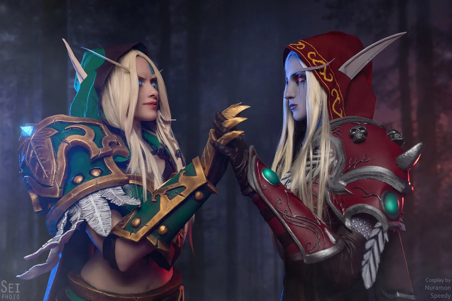 Косплей на Аллерию, Сильвану и Верису Ветрокрылых из World of Warcraft. Косплееры: Ирина Нурамон, Лана Ронина и Наталия Дарковская. Фотограф: Sei Shin. Источник: vk.com/seiphoto