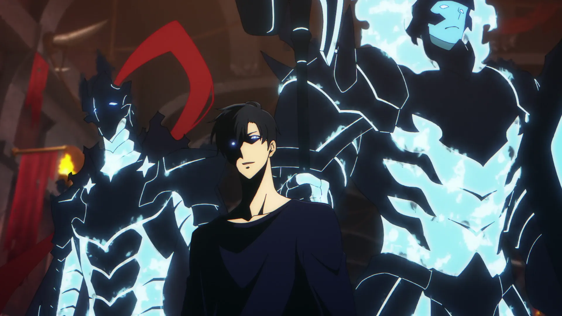 Кадр из аниме «Поднятие уровня в одиночку 2: Восстаньте из тени»