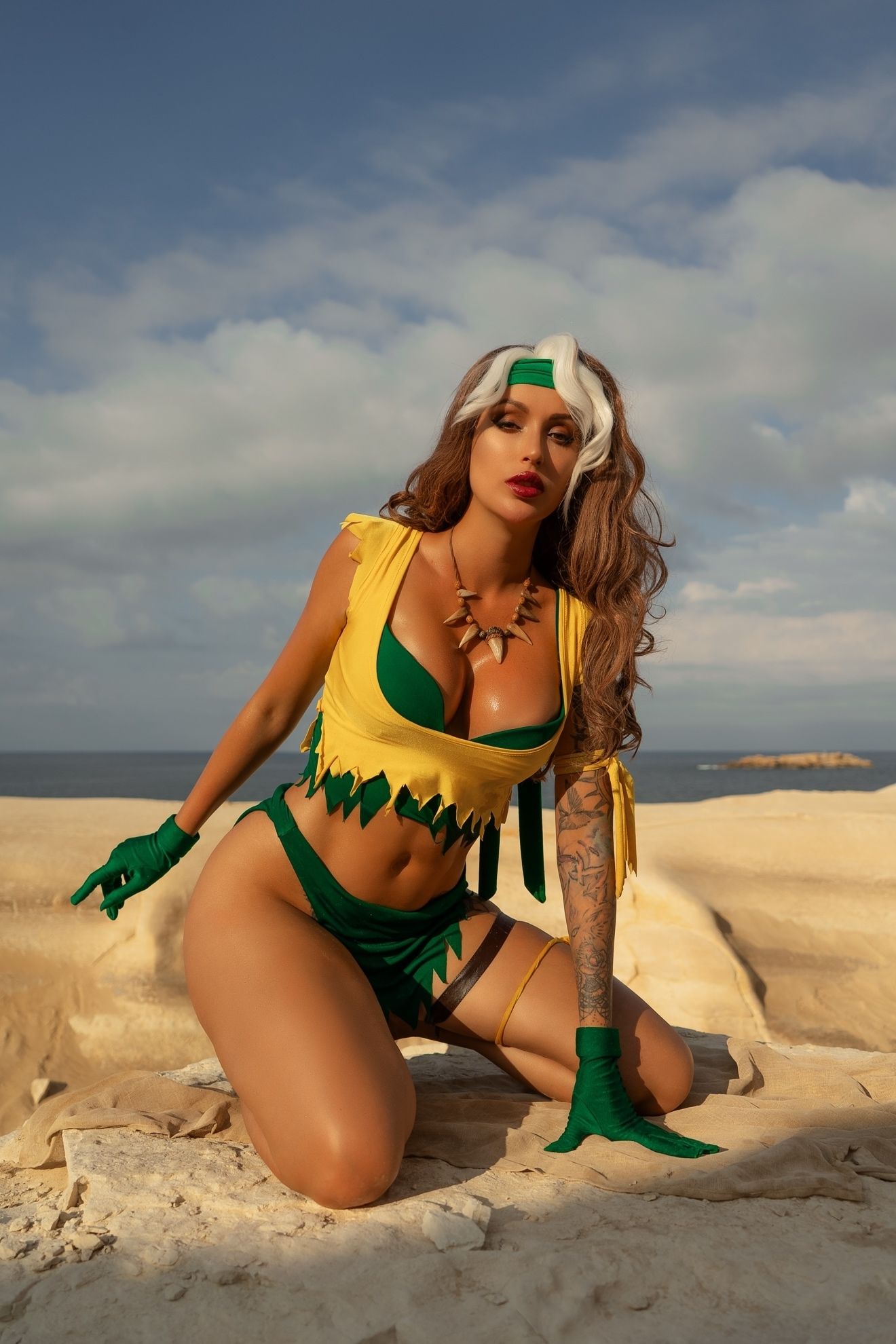 Косплей на Роуг из Marvel («Люди Икс»). Косплеер: Lera Himera. Источник: vk.com/lera_himera