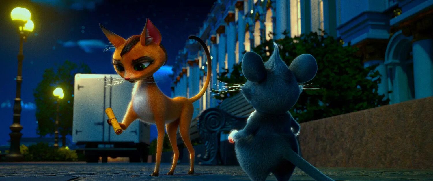 Кадр из мультфильма «Коты Эрмитажа 2. Тайна египетского зала»