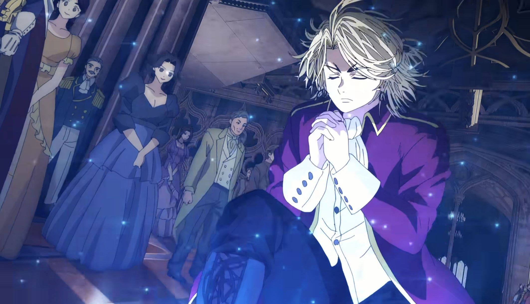 Кадр из трейлера аниме «Изгнанный реинкарнированный тяжёлый рыцарь не имеет себе равных в знаниях игры»