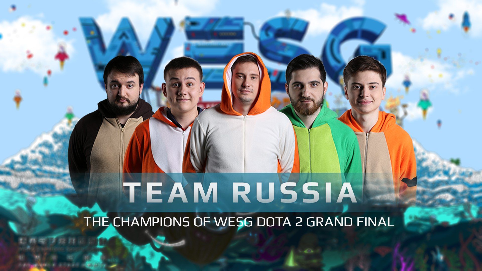 Победный постер Team Russia с Solo на WESG 2017 | Источник: WESG