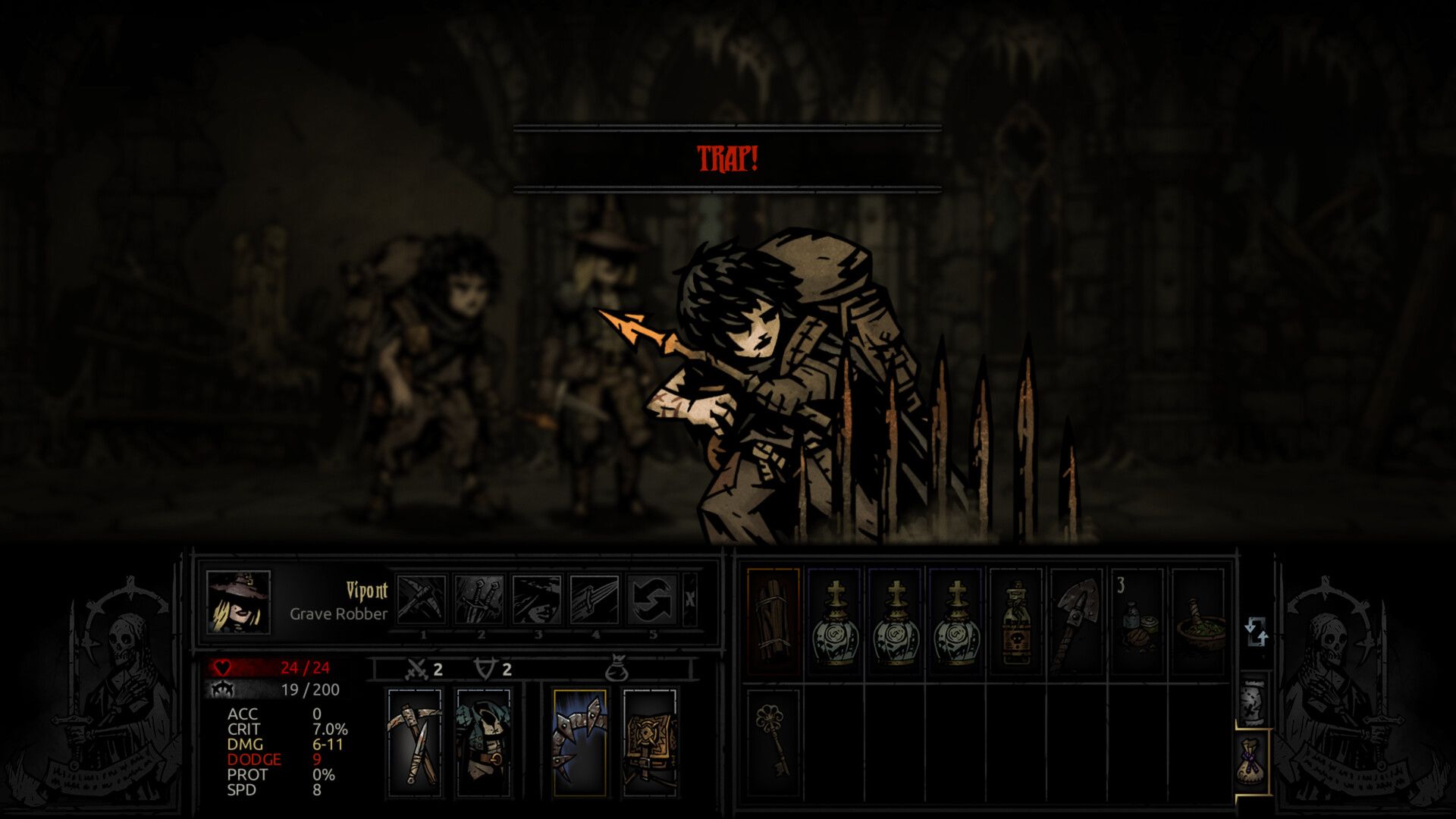 Скриншот из Darkest Dungeon: The Fire's Edge. Источник: Steam