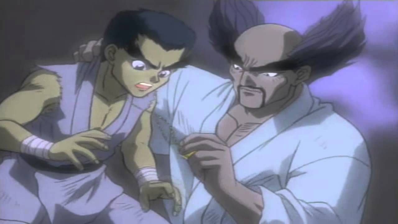 Момент сбрасывания Кадзуи со скалы