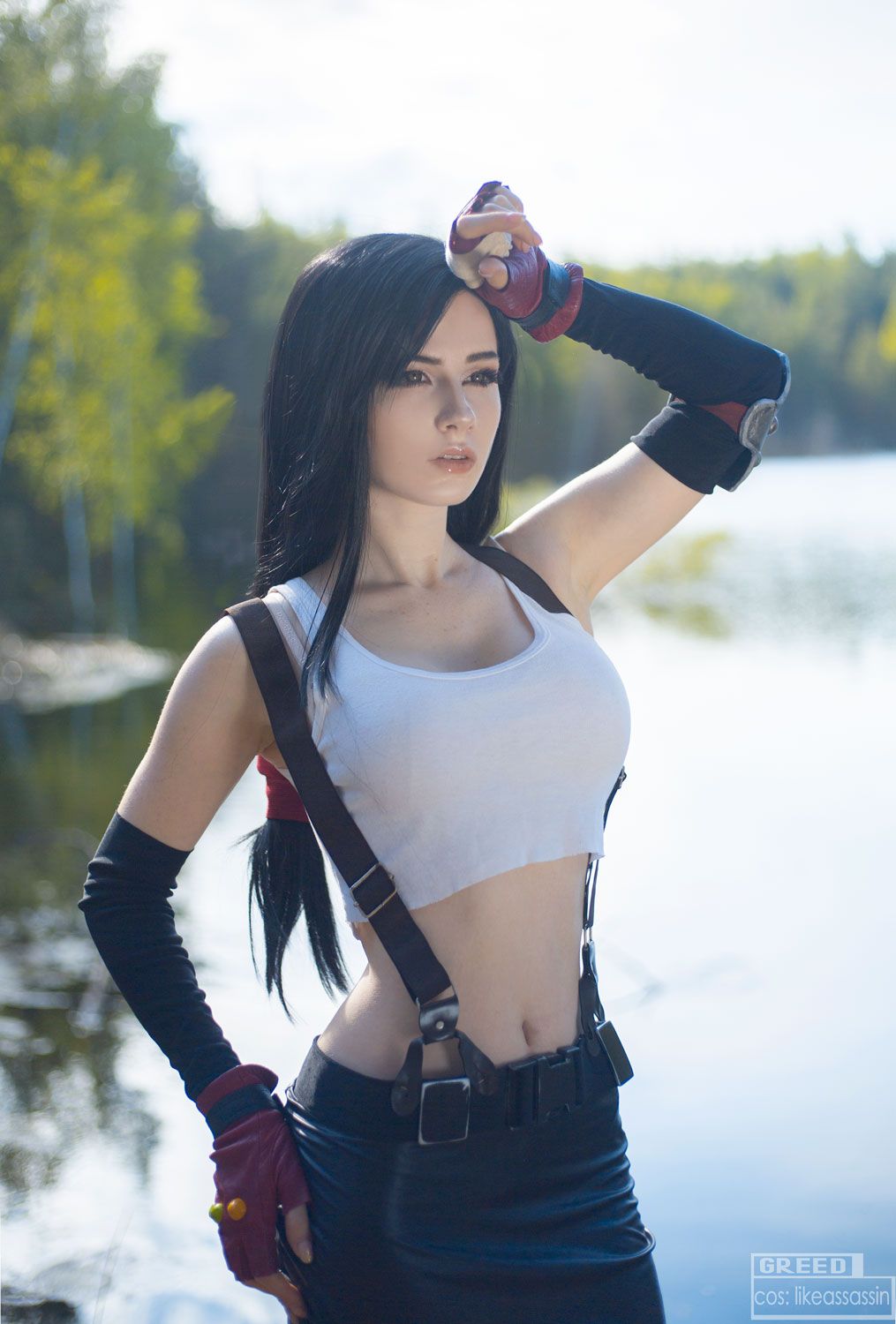 Косплей на Тифу Локхарт из Final Fantasy VII Remake. Косплеер: Кристина Волкова. Фотограф: GREED. Источник: vk.com/greedphoto