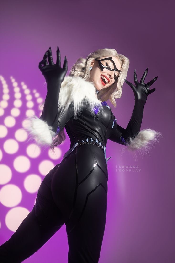 Косплей на Черную кошку из вселенной Marvel. Косплеер: Sawaka cosplay~. Источник: «ВКонтакте».
